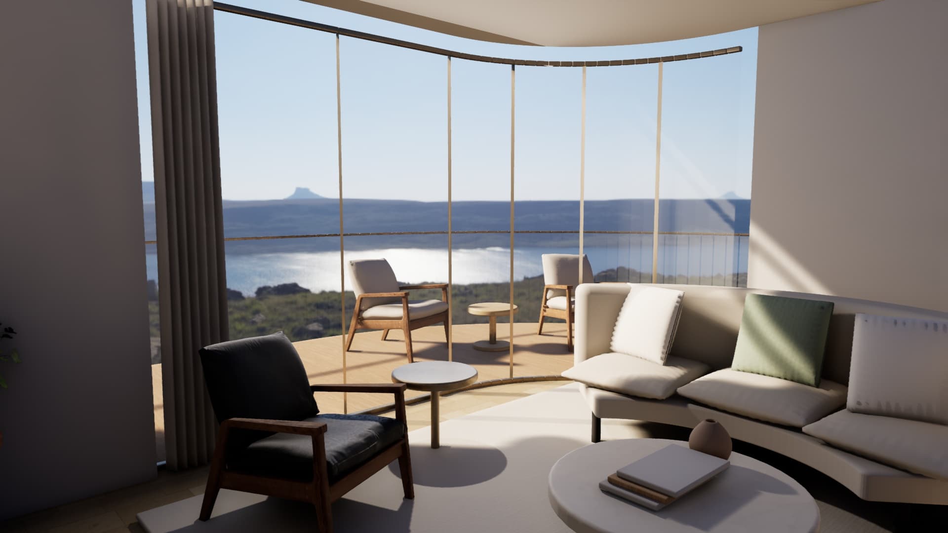 Realistic living room render